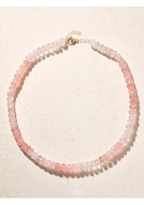 JIA JIA - Oracle 14-karat Yellow Gold Quartz Beaded Necklace - Pink - One size