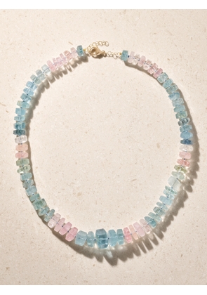 JIA JIA - 14-karat Yellow Gold Aquamarine Beaded Necklace - Pink - One size