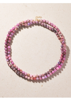 JIA JIA - Double 14-karat Gold Ruby Necklace - Pink - One size