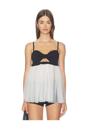 NIIHAI Bralette Tutu Cami in Black & White. Size XS. Also in S, M, L, XL.