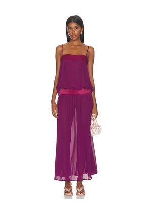 LIONESS Gracia Maxi Dress in Wine. Size XXS. Also in XS, S, M, L, XL.