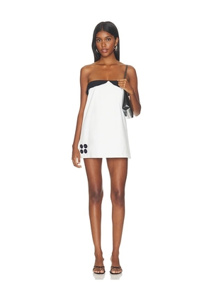 NIIHAI Collar Bandeau Dress in White. Size XS. Also in S, M, L.