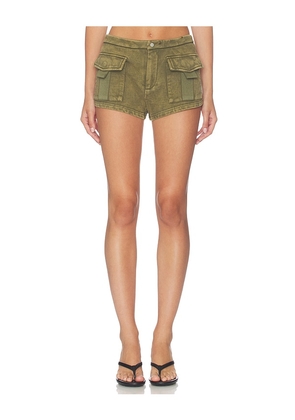 NIIHAI Micro Booty Short in Green. Size XS. Also in S, M, L, XL.