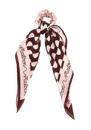 Malbon Adanna Scrunchie Scarf in Burgundy.