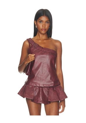 NIIHAI The Amelia Top in Burgundy. Size XS. Also in S, M, L, XL.