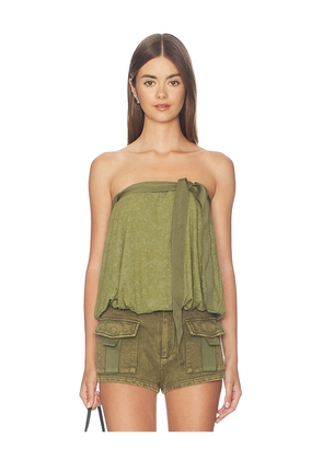 NIIHAI Bandeau Balloon Top in Green. Size XS. Also in S, M, L, XL.