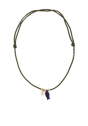 Lovers and Friends Quinley Necklace in Green.