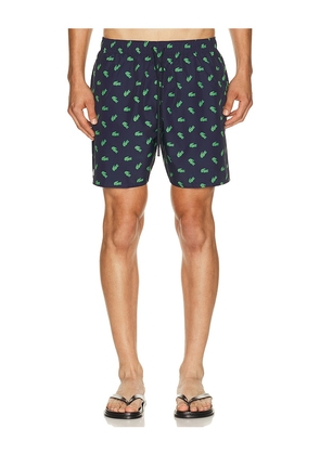 Lacoste Swim Short in Blue. Size M. Also in S, L, XL/1X.