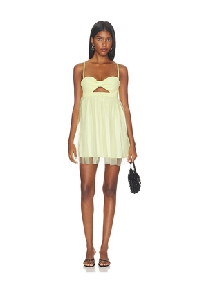 NIIHAI Bralette Mini Dress in Yellow. Size XS. Also in S, M, L, XL.