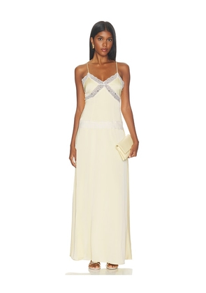 MORE TO COME Shiane Maxi Dress in Yellow. Size XXS. Also in XS, S, M, L, XL.