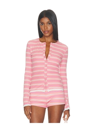 MORE TO COME Cynthia Cardigan in Pink. Size XXS. Also in XS, S, M, L, XL.