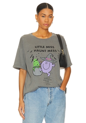 The Laundry Room Little Miss Haunt Mess Oversized Tee in Grey. Size XS. Also in S, M, L.