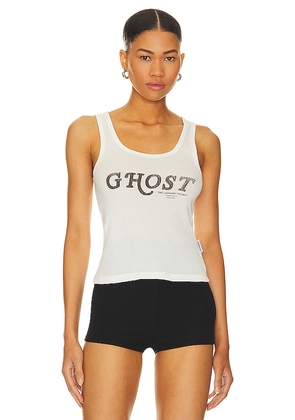 The Laundry Room Ghost Rib Tank in White. Size XS. Also in S, M, L.