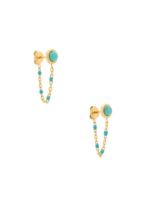 petit moments Turquoise Drop Earring in Teal.