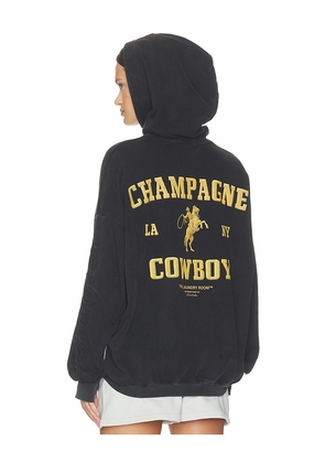 The Laundry Room Champagne Cowboy Hideout Hoodie in Black. Size XS. Also in S, M, L, XL.