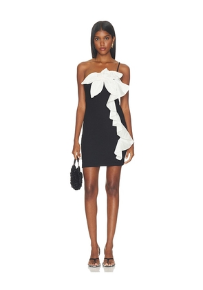 PatBO Taffeta Tarsila Mini Dress in Black. Size XS. Also in S, M, L, XL.