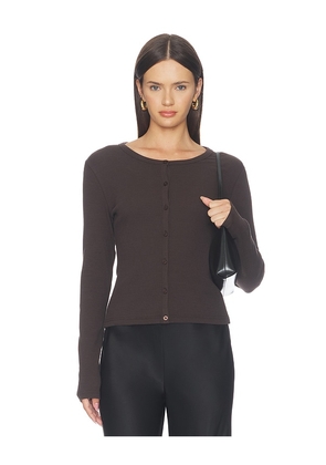 SAMSOE SAMSOE Saalexo Longsleeve Cardigan in Brown. Size S. Also in XS, M, L.