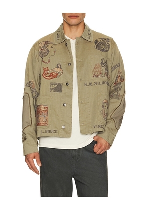 Samuel Zelig Duffle Chore Jacket in Green. Size S. Also in M, L, XL/1X, XXL/2X.