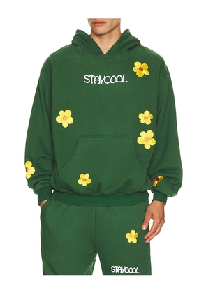 Stay Cool Sunflower Hoodie in Green. Size S. Also in M, L, XL/1X.