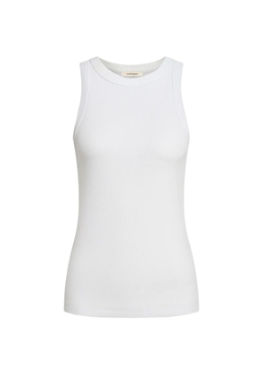 12 STOREEZ ribbed tank top - White