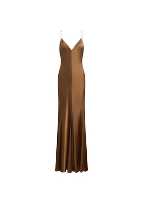 12 STOREEZ Ava silk maxi dress - Brown