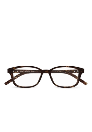 Saint Laurent Eyewear rectangle tortoiseshell glasses - HAVANA