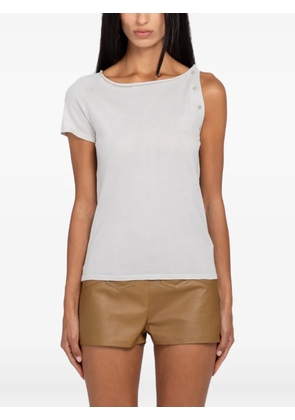 Paloma Wool asymmetric button-detail top - Grey