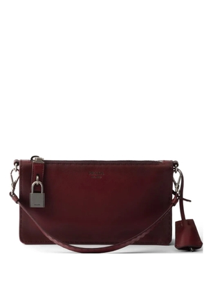 Prada antiqued leather pouch - Red