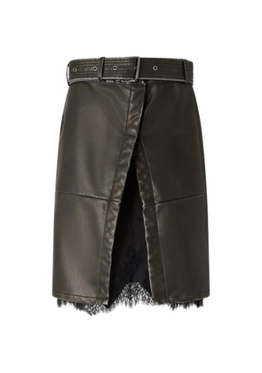 PINKO belted lace-trim skirt - Black