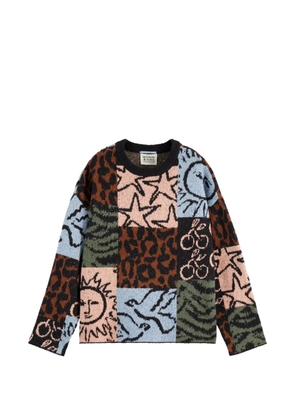 Scotch & Soda patchwork intarsia-knit sweater - Brown