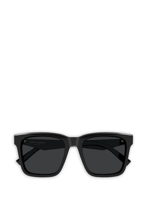 Saint Laurent Eyewear logo-plaque square-frame sunglasses - Black