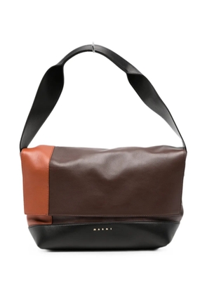 Marni colour-block shoulder bag - Brown