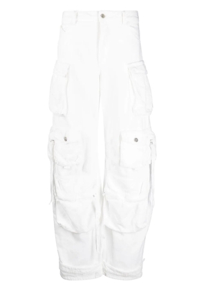 The Attico cotton cargo trousers - White