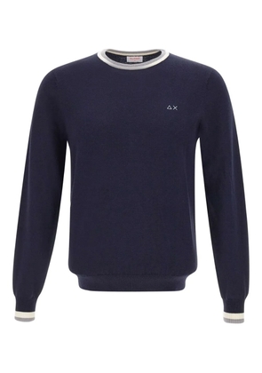 Sun68 tipped crew-neck sweater - Blue