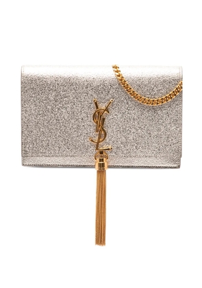 Saint Laurent Pre-Owned 2017 Metallic Calfskin Monogram Kate Tassel Wallet on Chain crossbody bag - Gold