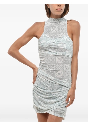 Off-White Maiolica draped mini dress - Neutrals
