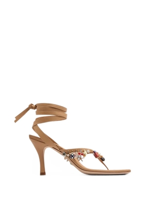 Christopher Esber Memento charm-embellished sandals - Brown