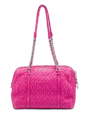 Miu Miu Pre-Owned 2010 Matelasse Lambskin shoulder bag - Pink