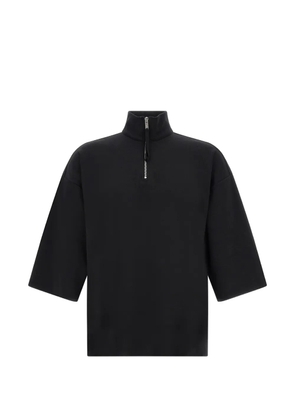 Thom Krom half-zip short-sleeve sweatshirt - Black