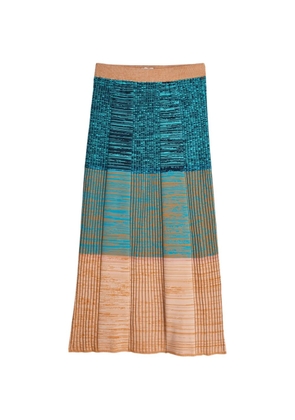 Scotch & Soda ribbed-knit colour-block maxi skirt - Blue