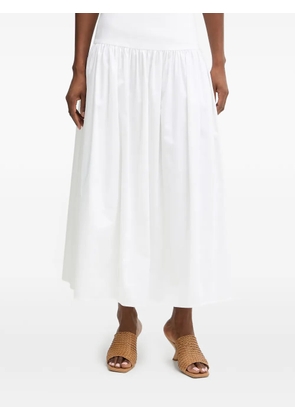 LUISA SPAGNOLI Tacco gathered dropped-waist midi skirt - White