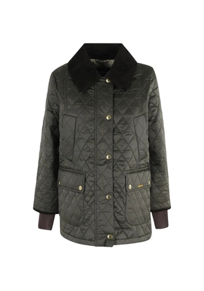Barbour quilted corduroy-collar jacket - Green