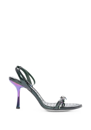 Diesel D-VINA iridescent-heel sandals - Green