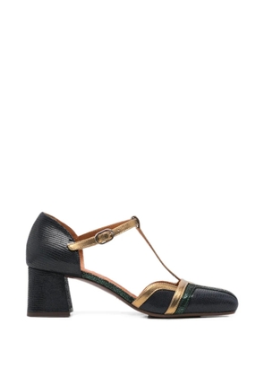 Chie Mihara Volai lizard-effect T-bar heeled pumps - Blue