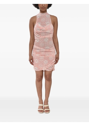 Off-White Maiolica draped mini dress - Orange