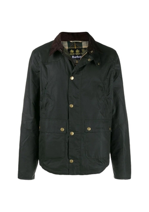 Barbour corduroy-collar waxed jacket - Green