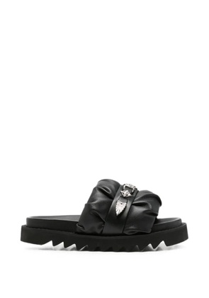Toga Pulla ruched metal-embellished sandals - Black