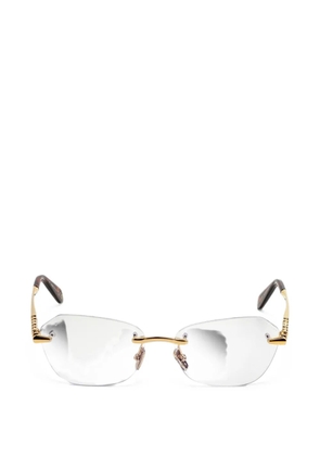 Bvlgari Serpenti geometric-frame glasses - Gold