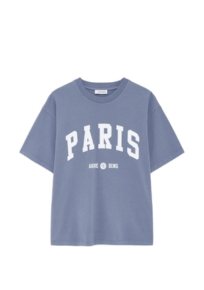 ANINE BING Cade T-shirt Paris University - blue washed