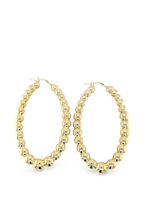 Lisa Nik Golden Dreams beaded oval hoop earrings